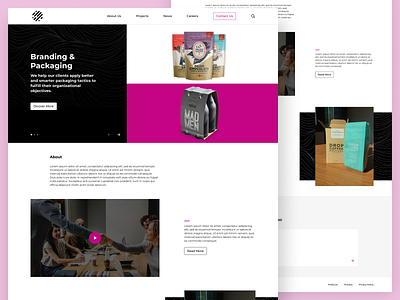 A Packaging Company Homepage agency concept corporate home page design homepage practice ui ux design uidesign uipractice