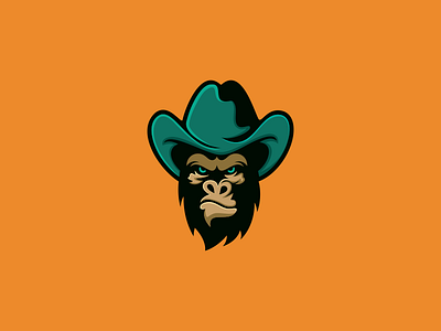 Cowboy Gorilla 3d animation artwork brand branding cowboy gorilla design graphic design illustration logo logodesign motion graphics simple ui vector