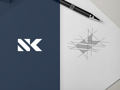 SK or NK monogram 3d animation artwork brand branding design graphic design illustration logo logodesign monogram motion graphics simple ui vector