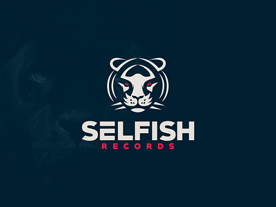 Logo for Selfish Records 3d animation artwork bengal brand branding design graphic design illustration logo logodesign motion graphics records simple tiger ui vector