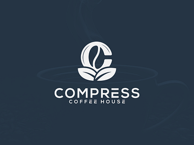 Compress Coffee House artwork branding coffee compress house logo logodesign simple