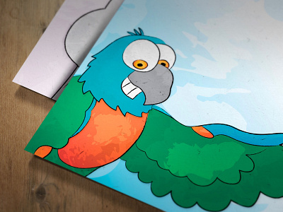Parrot-Amazona versicolor illustration