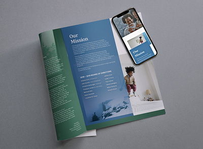 Annual Report booklet and website design web