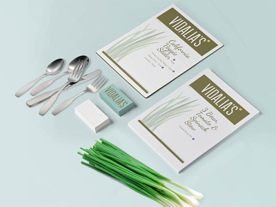 Vidalia's restaurant identity branding design logo menu