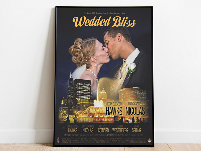 Wedded Bliss Poster design poster wedding