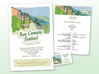 Ben Comune Dining Event design event menu poster