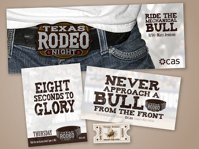 Texas Rodeo Event branding design event identity illustration logo menu poster