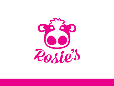 Rosie's Ice Cream Logo branding design illustration logo