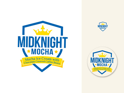 MidKnight Mocha Ice Cream mark and Label label logo