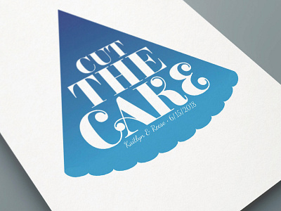 Cut The Cake design typography