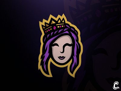 Stream Queen Mascot Logo art branding clamarmic esports identity illustrations queen stream twitch