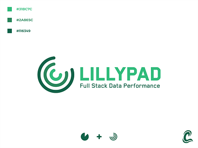 Lillypad Logo art clamarmic green grid illustration illustrator lillypad logo logocore statistics