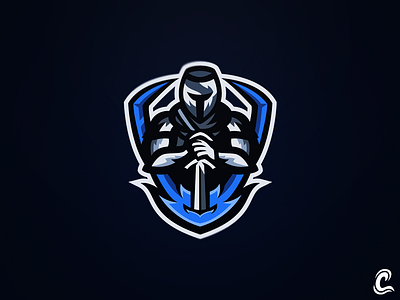 Knight Mascot Logo art branding clamarmic clean design esports identity illustration illustrations knight knights letter logo logo mascot simplistic logo vector visual identity