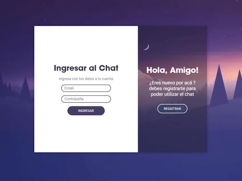 Bonarja Chat Login animation css flower interaction login onboarding screen registration sign up slider ui uidesign webdesig