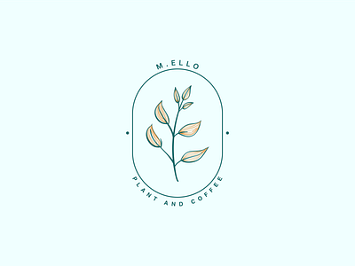 Mello - Plant and Coffee branding coffee color design illustration logo minimal plant typography