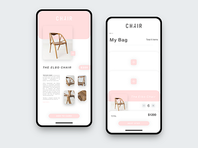 App Chair app appdesign appdesigner branding chair chair design chairs color creation design flat logo minimal pink typography