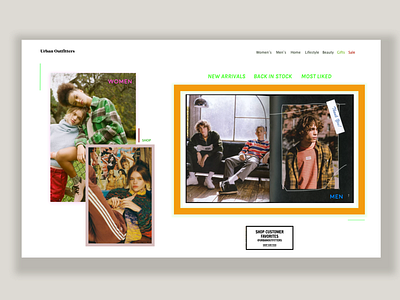 Daily UI --- Urban Outfitters homepage