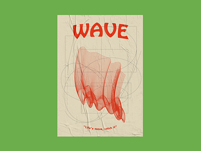 life is wave, catch it dailyui design fashion illustration poster poster art posterdesign ui uidesign
