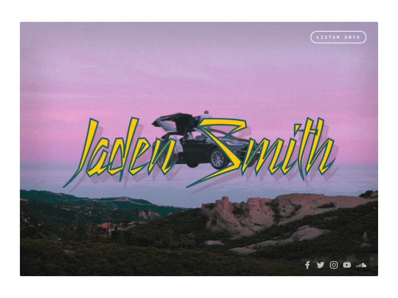 Jaden Smith Website Design animation branding fashion hiphop motion design music sketch ui uidesign webdeisgn webdesign