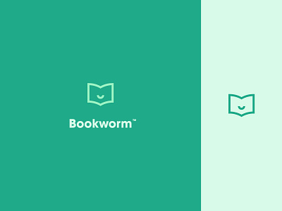 Bookworm™ logo bookstore bookworm brand branding design identity logo logotype thirtylogos visual