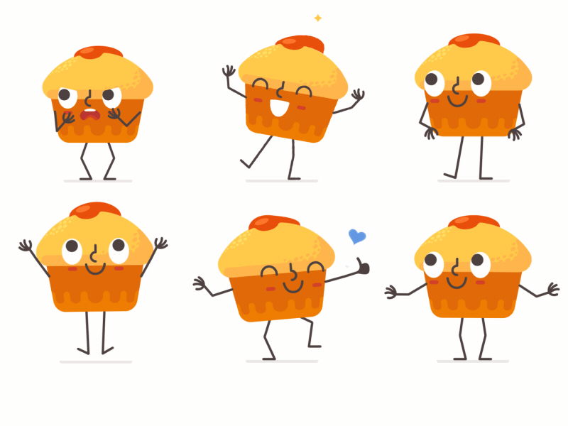 Pikabu Animated Stickers after effects animation character duik gif muffin pikabu stickers