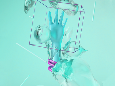 BlueHand abstract c4d cinema 4d physic render