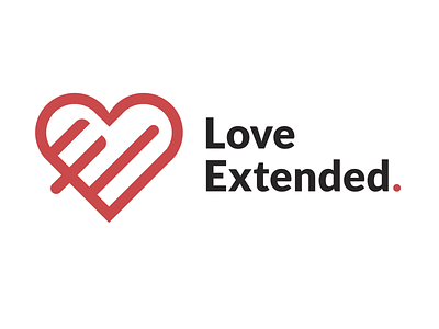 Love Extended. branding design flat heart heart logo icon logo