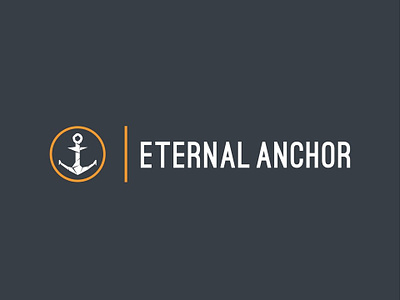 Eternal Anchor anchor anchor logo branding design icon logo orange
