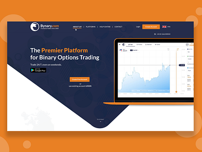 Binary Trading Platform agency clean website design modern ui uidesign ux website