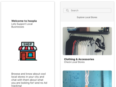 Hoopla design shopping app ui ux