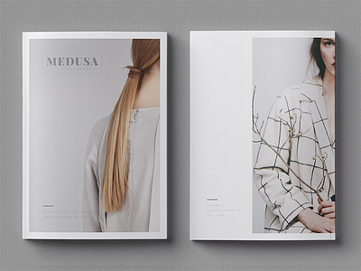 MEDUSA | Lookbook/Magazine Fashion brochure catalog clean elegant fashion lookbook magazine minimalist print template simple template unique