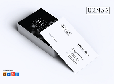 HUMAN MInimalist Business Card business card clean elegant minimalist modern print print template professional simple template