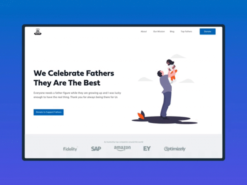 Fathers Day Landing Page inspiration