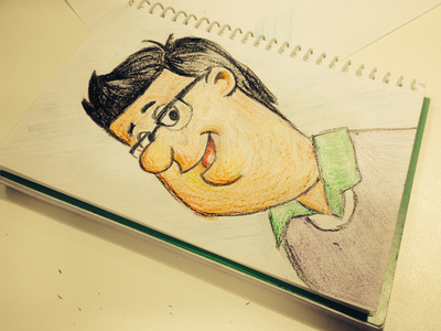 Pastel try on Geri Coady's Portrait illustration!