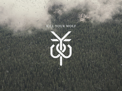 Kill Your Wolf (KYW) Logo branding design graphic design logo monogram typography wolf