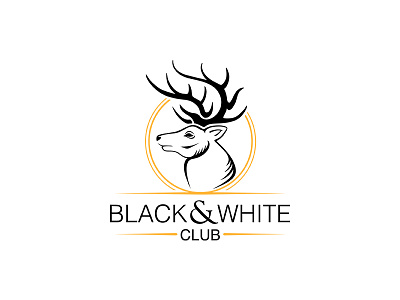Black & White Club Logo blackwhite branding bw illustration logo psyops stag