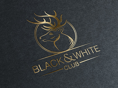 Black & White Club Logo Mockup