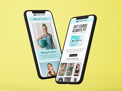 Activewear Newsletter branding email campaign email design mailchimp mailing marketplace newsletter template transactional ui visual identity