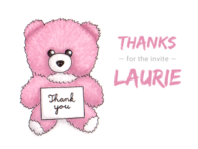 Thanks Laurie! bear copic markers dribbble invite thanks
