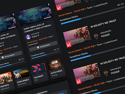 Card Component app branding clean clean ui esports gaming ui uiux