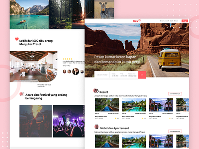 Travel Landing Page airbnbclone branding landing page travel app web design
