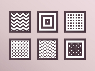 Various Patterns Experiment branding experiment flat frames geometry lines logo minimal patterns personal shapes simple square ui
