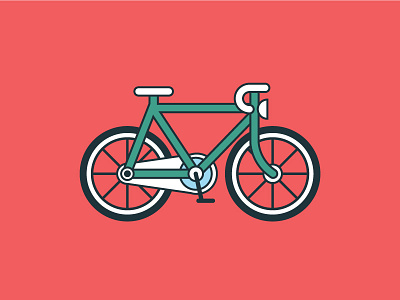 Bicycle Icon bicycle bike flat glyph icon illustration line minimal ride simple stroke traffic cyclist
