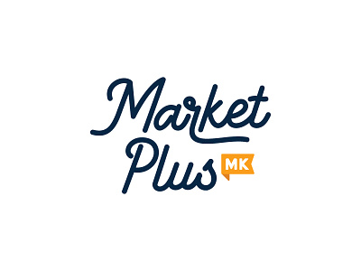 Market plus logo branding design logo minimal simple