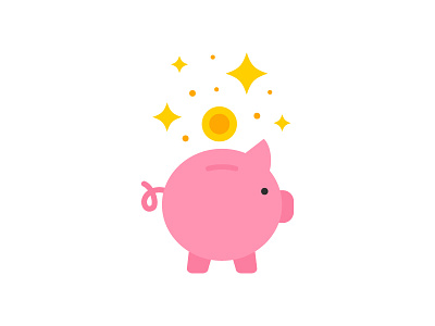 Piggy bank bank cash coin flat illustration minimal money pig piggy bank vector