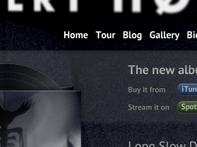 The new album ui web work in progress