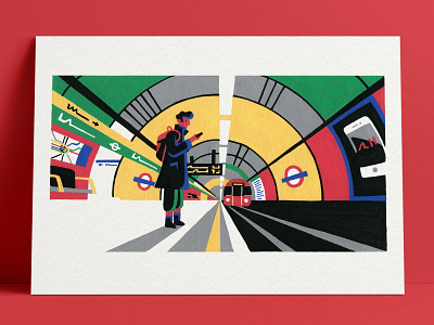 Mind the Gap I acrylic art artist illustration illustrator london london underground paint painting posca subway tfl underground