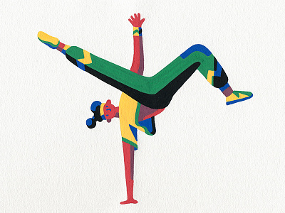 Freeze 2d art artist breakdancer character design dance hand drawn illustration illustrator lady posca sport