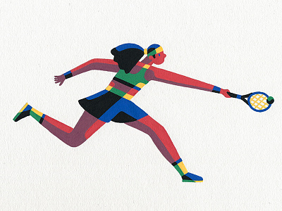 Backhand art artist illustration illustrator lady serena williams sports tennis woman women in sports