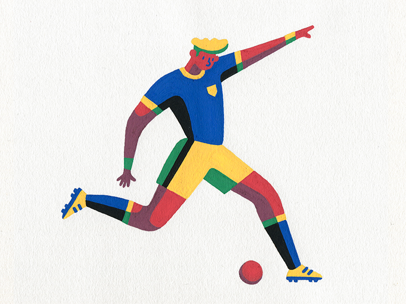 Strike art artist football illustration illustrator posca sport sports world cup world cup 2018
